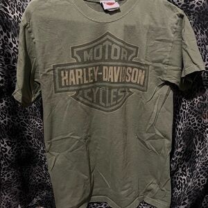 Harley-Davidson Motorcycle Olive Short Sleeve Dealer logo Tee